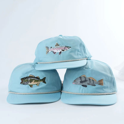 Black Drum Hat in Aqua