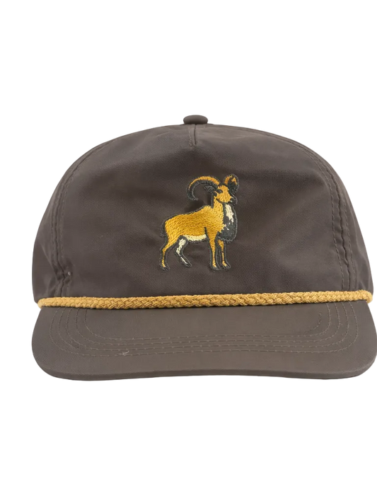 Aoudad (Barbary Sheep) Rope Cap, Charcoal