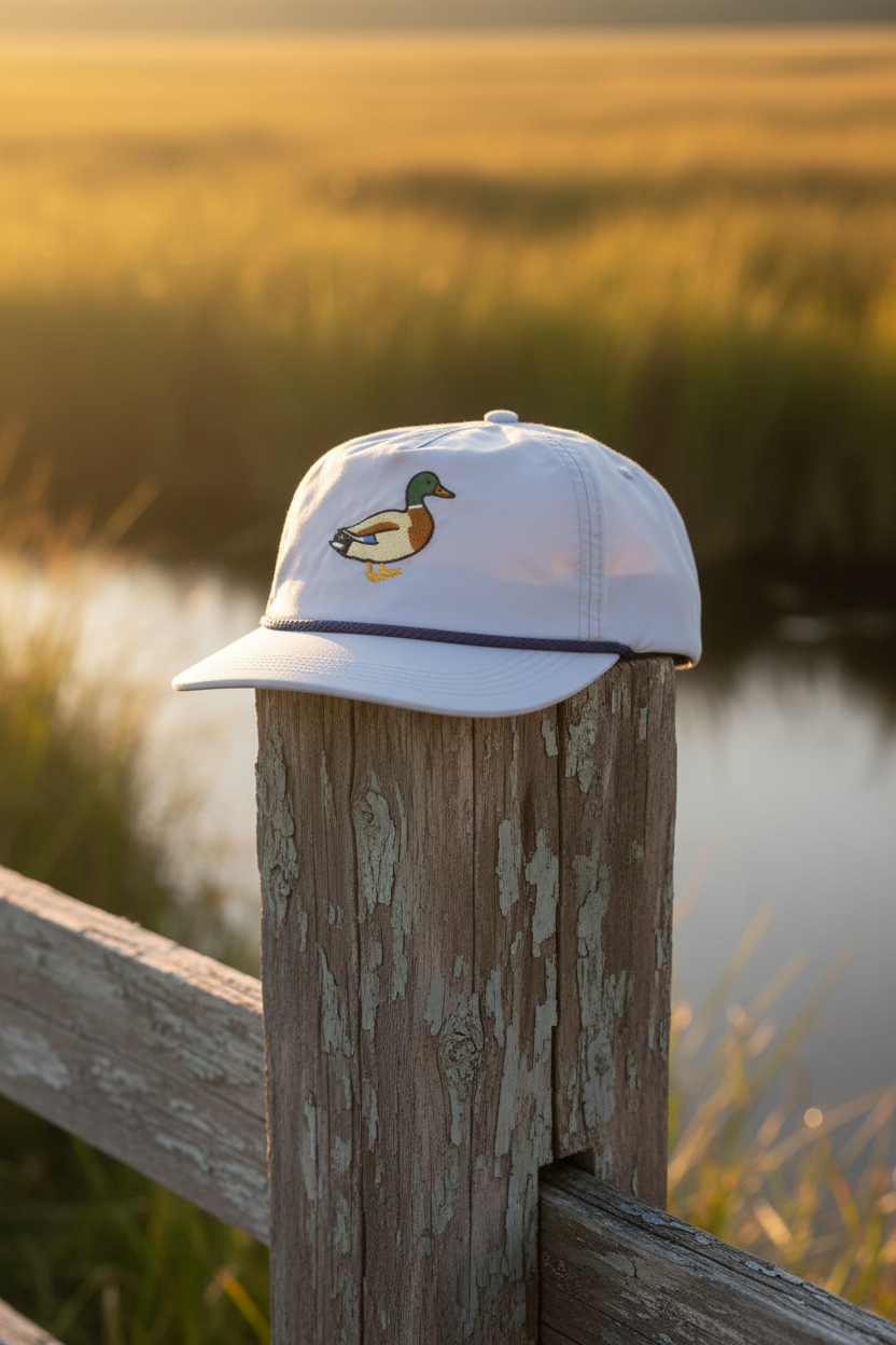 Mallard Duck Rope Cap, Stone Grey
